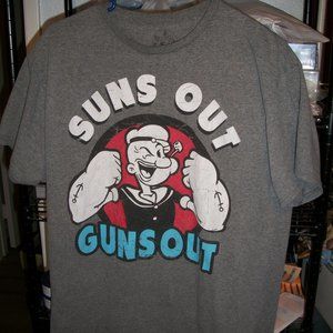 Large Popeye Gun Show T-Shirt-Good Condition